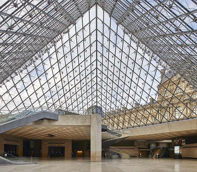 Entrance to Louvre Museum in Paris